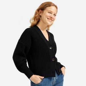 Everlane Texture Cotton Crop Cardigan